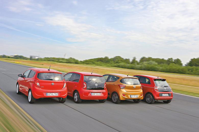 Volkswagen up! kontra Opel Karl, Renault Twingo i Hyundai