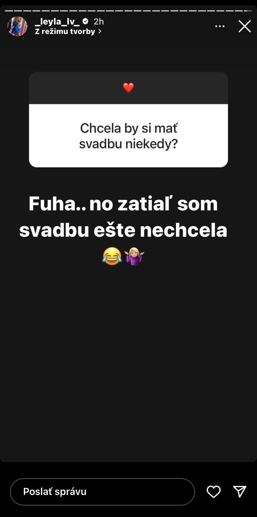 Laura reagovala na otázku o svadbe.