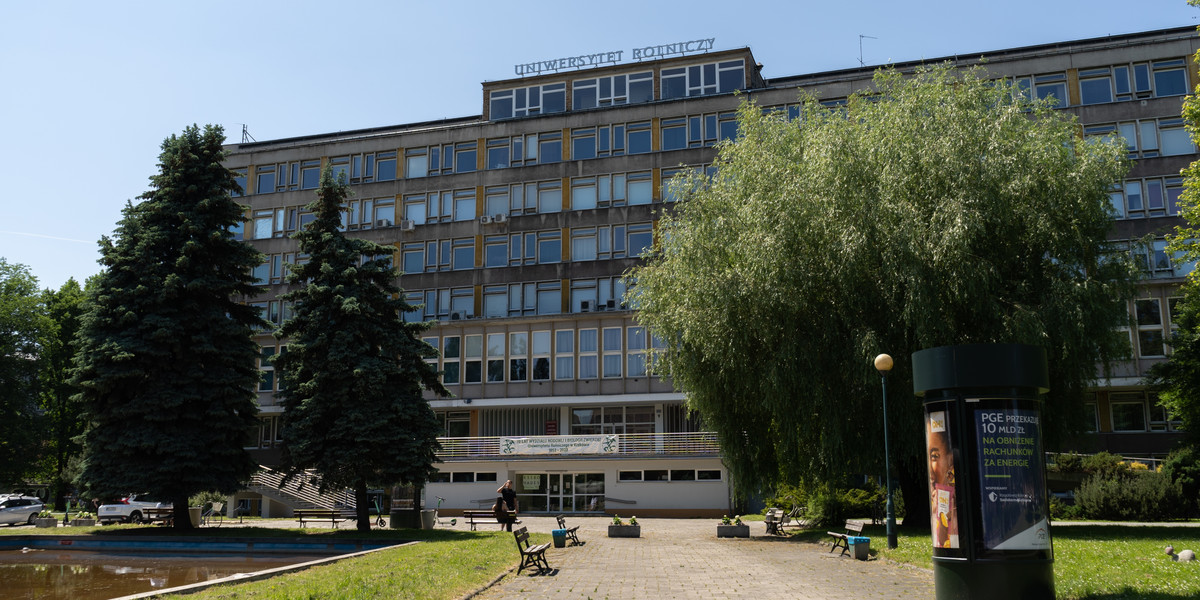 Budynek Uniwersytetu Rolniczego w Krakowie. 