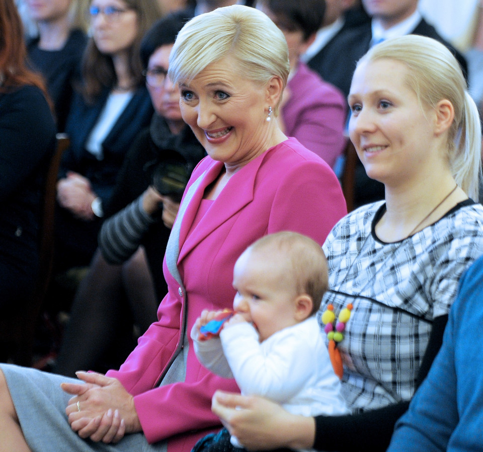 Agata Duda na spotkaniu z młodymi matkami