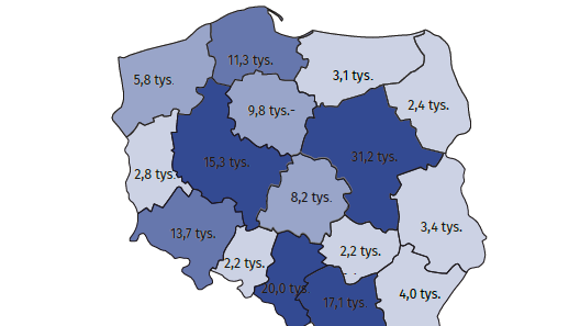 Najwięcej wolnych miejsc pracy jest na Mazowszu. Najmniej - na Opolszczyźnie