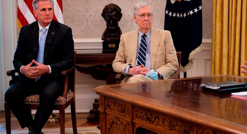 Senate Minority Leader Mitch McConnell (R-KY) and House Minority Leader Kevin McCarthy (R-CA).
