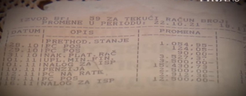 Penzioni ček baka Milene