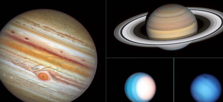 Burze na Jowiszu, jesień na Saturnie i wiosna na Uranie. Zachwycające kadry z teleskopu Hubble'a [ZDJĘCIA]