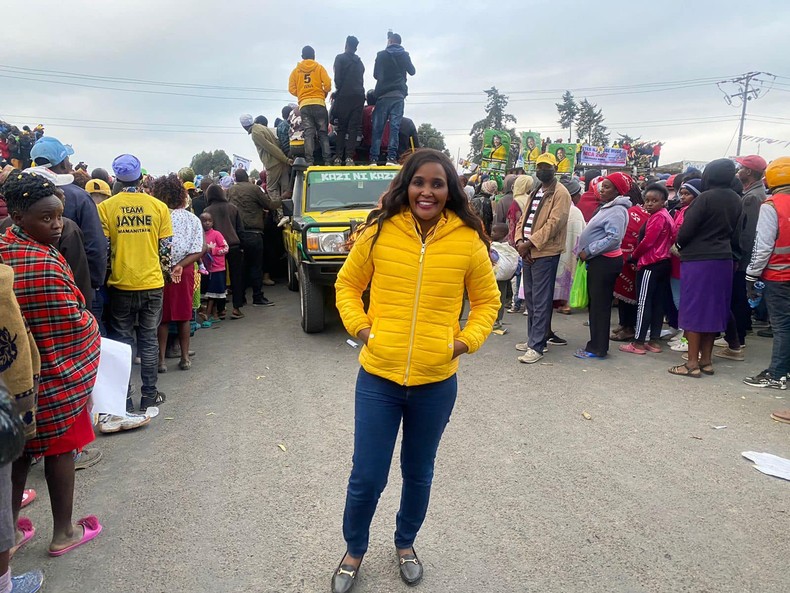 Nominated MCA Ann Thumbi on the campaign trail