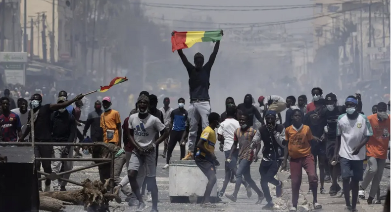 Manifestations au Sénégal pour la libération de Ousmane Sonko, mars 2021.