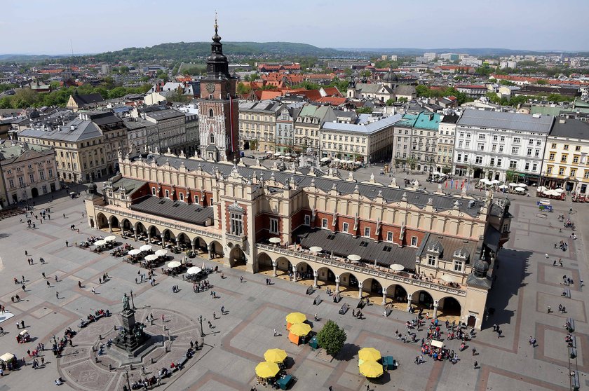 Przestarzałe kamery na Rynku Głównym w Krakowie