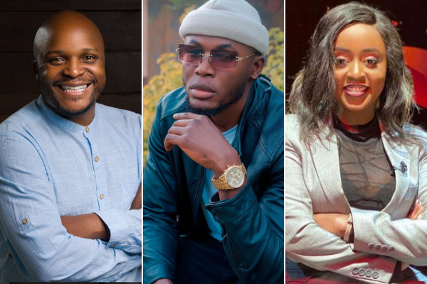 Kenyan entertainers Jalang'o, Arrow Bwoy and Nadia Mukami