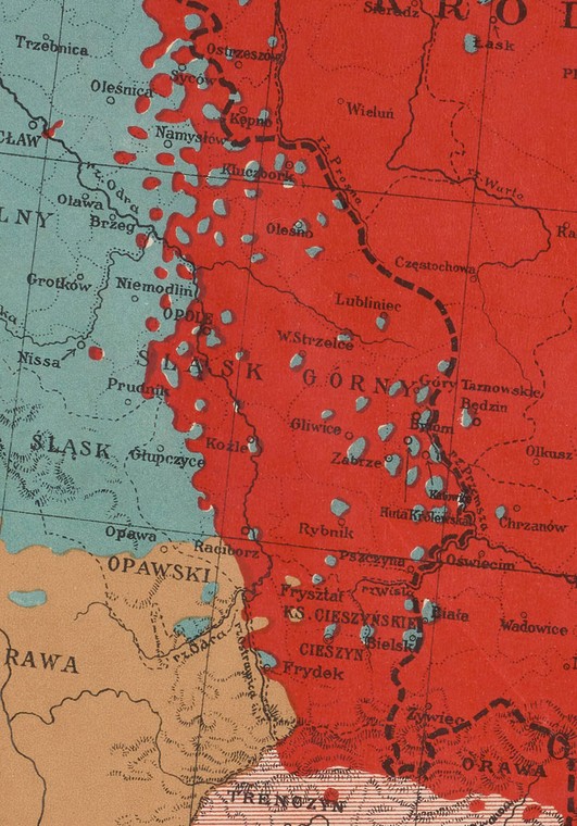 Skład narodowościowy Górnego Śląska według mapy z 1919 r.