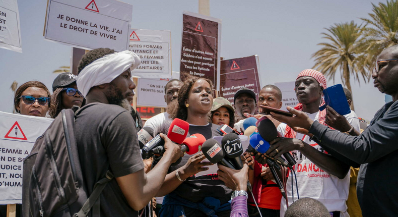 A Dakar le 23 avril, lors d'une manifestation de Patients en danger, en hommage à Astou Sokhna