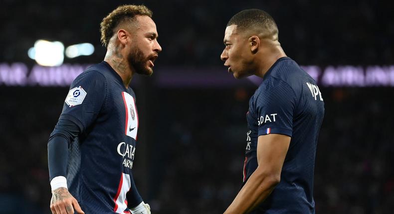 Neymar et Kylian Mbappé