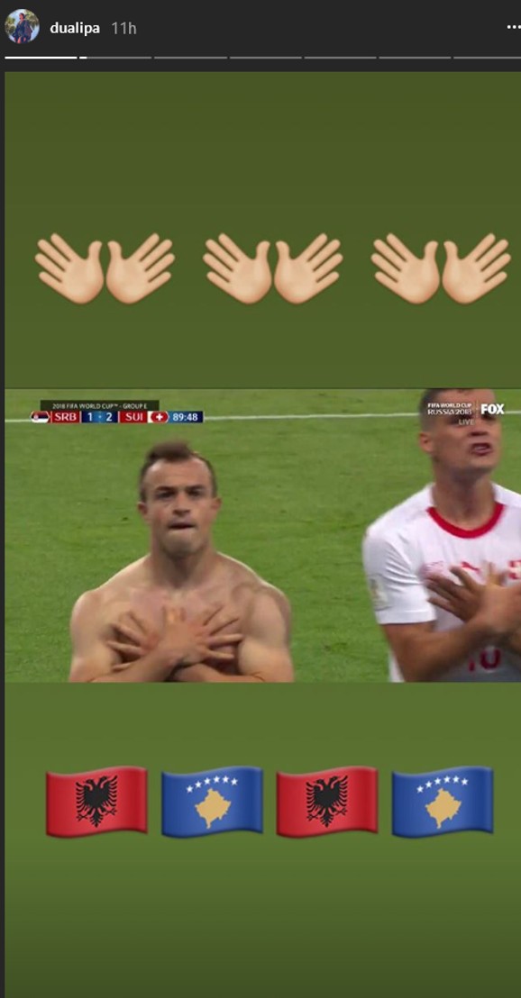 Dua Lipa na Insta storiju