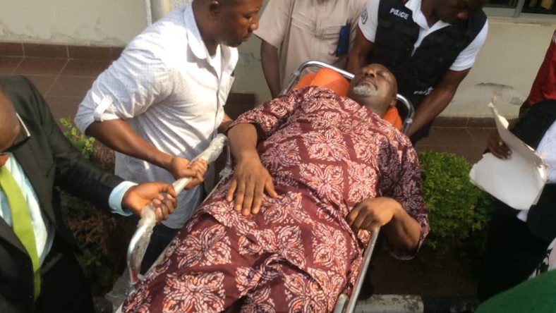 Senator Dino Melaye also had medical problems when he clashed with the Police Force in 2018 (image used for illustrative purpose)
