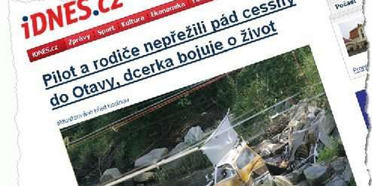 W Czechach samolot wpadł do rzeki. Zginęły trzy osoby