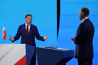 Nawrocki: Polska potrzebuje silnego prezydenta. Trzaskowski: Nie chodzi o gościa, który będzie naparzać się z kibolami