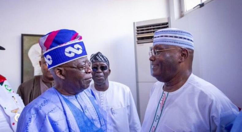 President Bola Tinubu and Atiku Abubakar. [Twitter:Kayy]