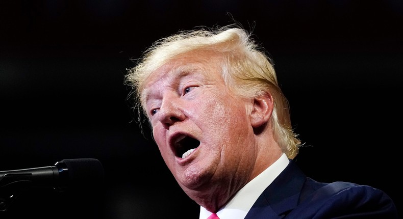 Former President Donald Trump speaks at a Save America rally Friday, July 22, 2022, in Prescott, Ariz.