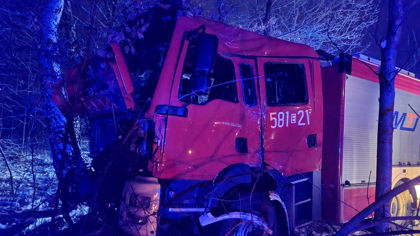 Wypadek strażaków w Rosanowie 