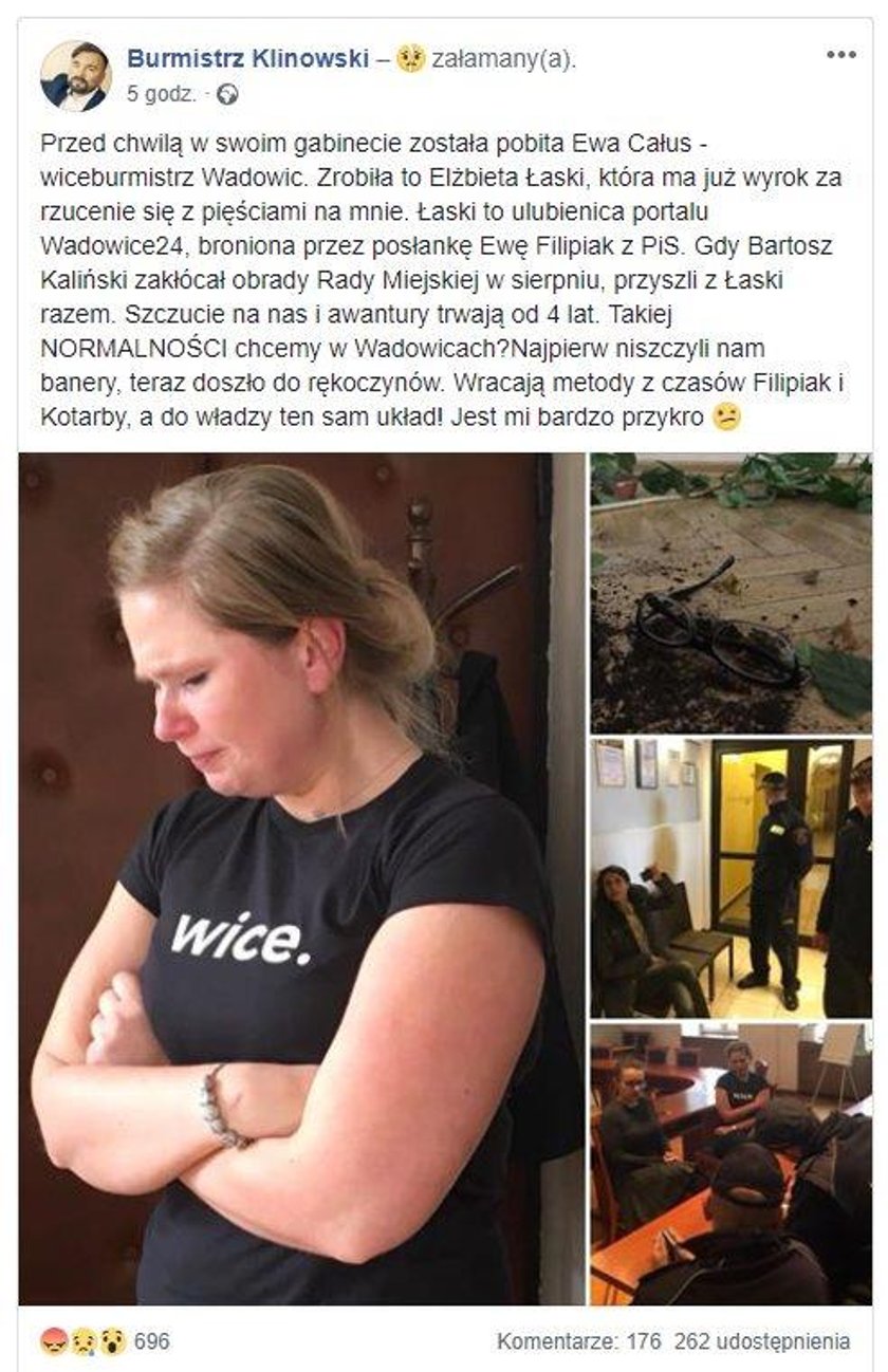 Wiceburmistrz pobita w ratuszu. Napastniczka usłyszała zarzuty