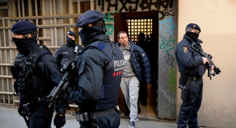 Police stormed five properties in Barcelona and a sixth in Igualada as part of the counter terrorism operation