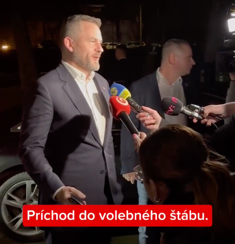 Peter Pellegrini prišiel do volebného štábu.