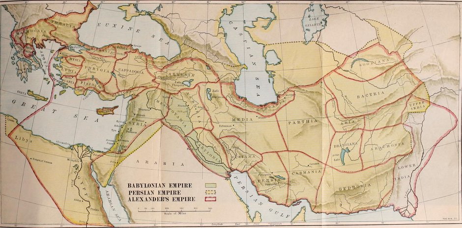 Mapa imperium Aleksandra Wielkiego