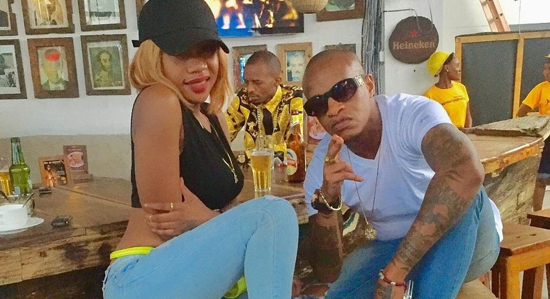 Prezzo with his ex-Amber Lulu