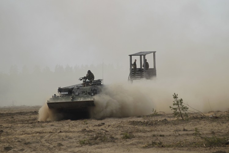 Ćwiczenia w Podbrodziu na Litwie. Transporter opancerzony Marder