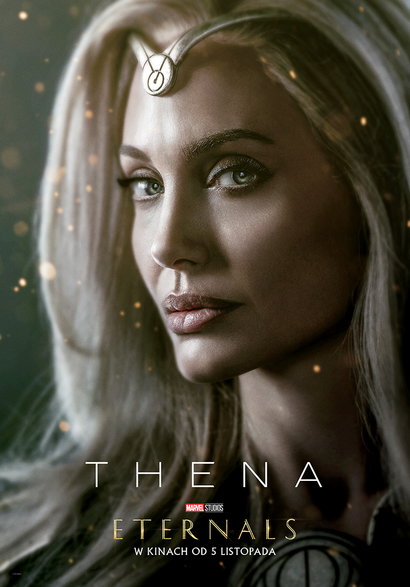 Angelina Jolie na plakacie promującym film "Eternals"