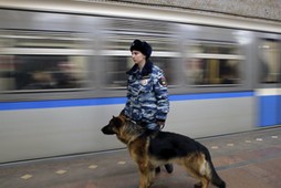 Aftermath of a blast in St. Petersburg metro