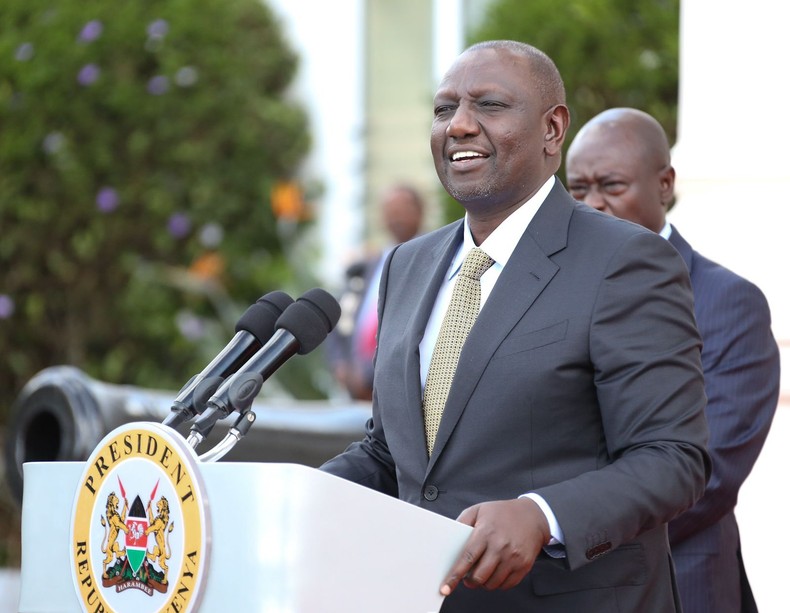 President William Ruto making addressing the nation at State House on September 27, 2022