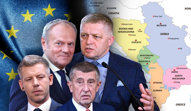 Peter Mađar,  Andrej Babiš, Donaldom Tusk, Robert Fico