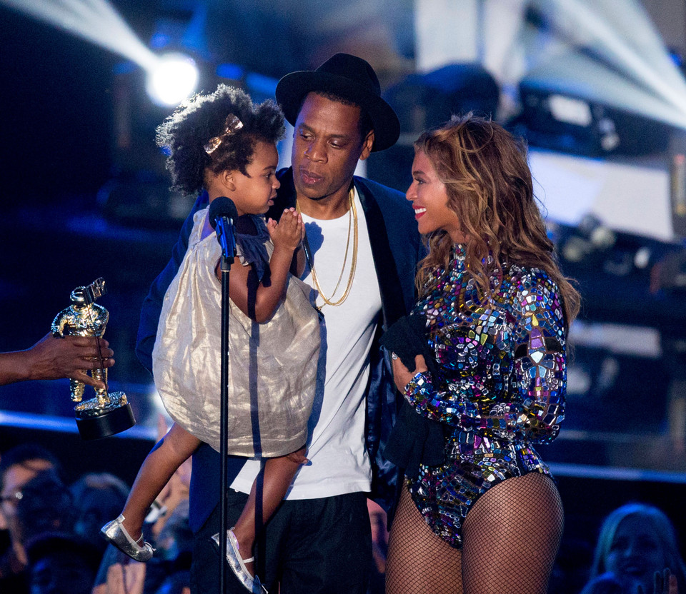 Beyonce, Jay Z i ich córka Blue Ivy w 2014 roku 