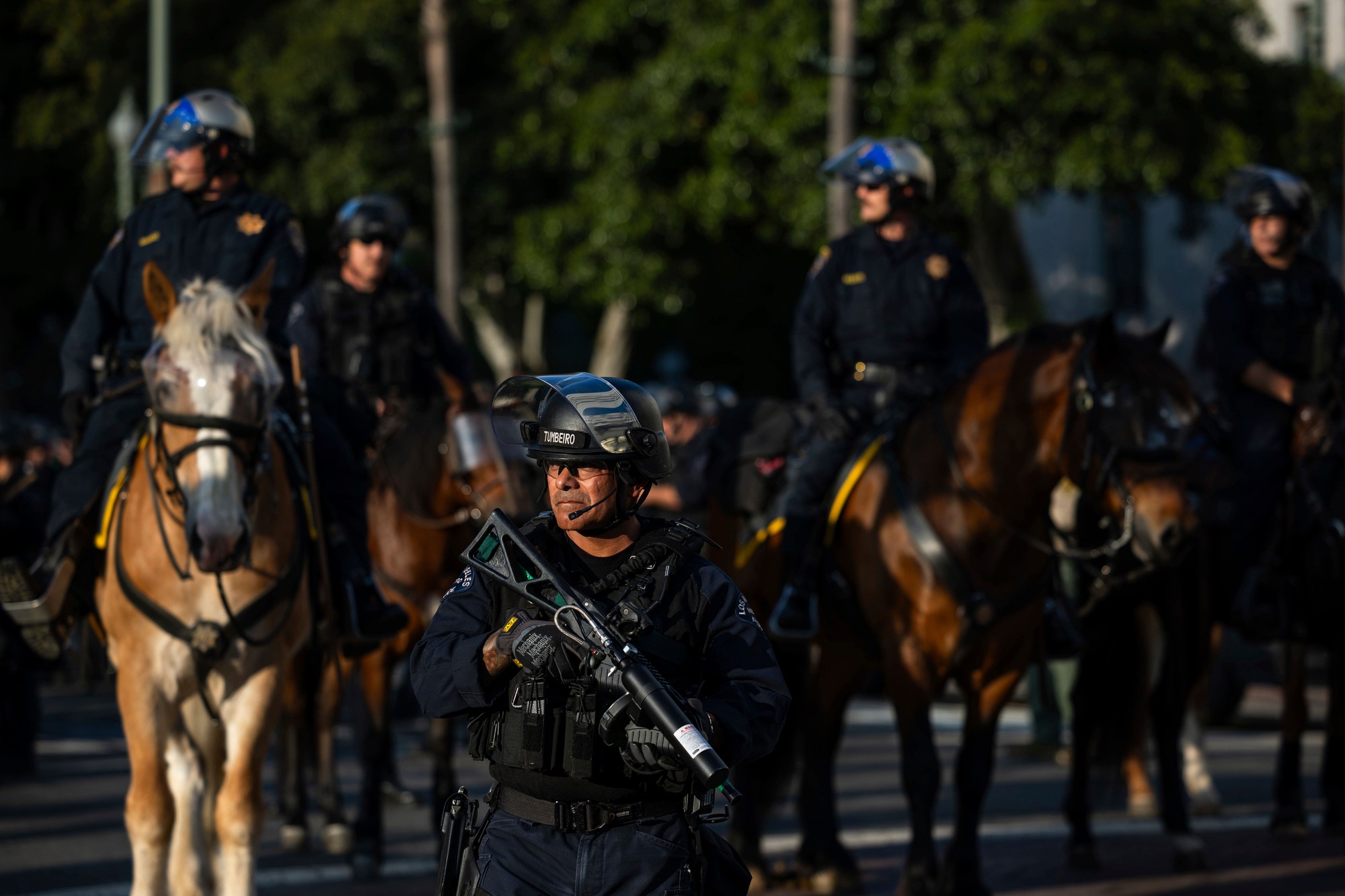 Protesty proti imigračným úradom v Los Angeles. 