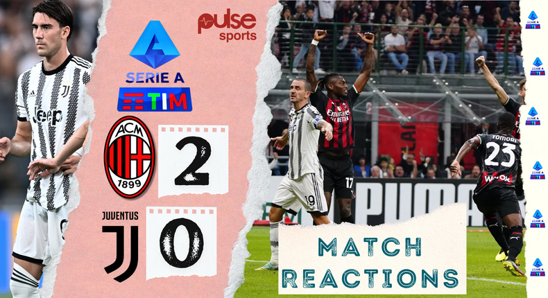 Milan defeated Juventus 2-0 in Serie A