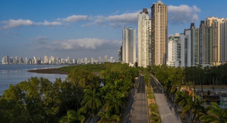 A highway in Panama City was completely empty on March 25, 2020