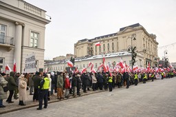 tłumy protestują przeciwko programowi safe. sikorski: ciekawe ilu tu frajerów