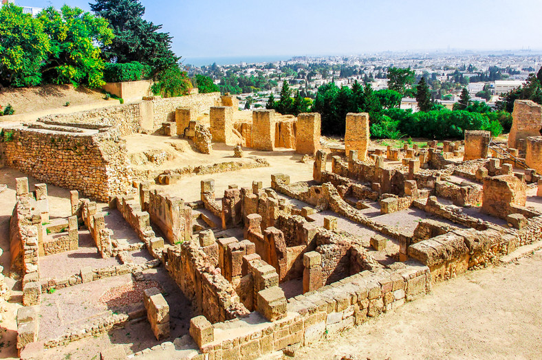 Ruiny w Kartaginie, Tunezja