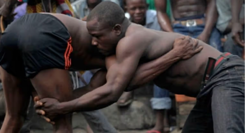 File photo: Two men wrestling