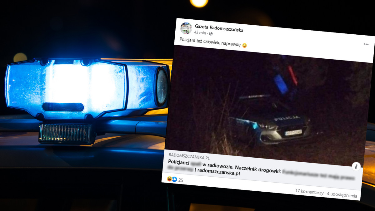 Policjanci spali w radiowozie. "Mieli przerwę"