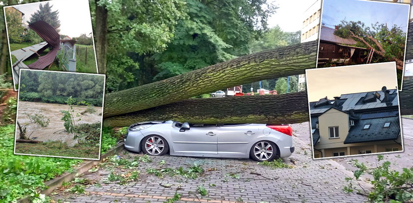 Niszczycielskie nawałnice w Polsce. Wiatr łamał drzewa jak zapałki. Są ranni [ZDJĘCIA, WIDEO]