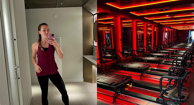 Rachel Hosie at Studio Fix to try a Megaformer workout.Rachel Hosie/Business Insider