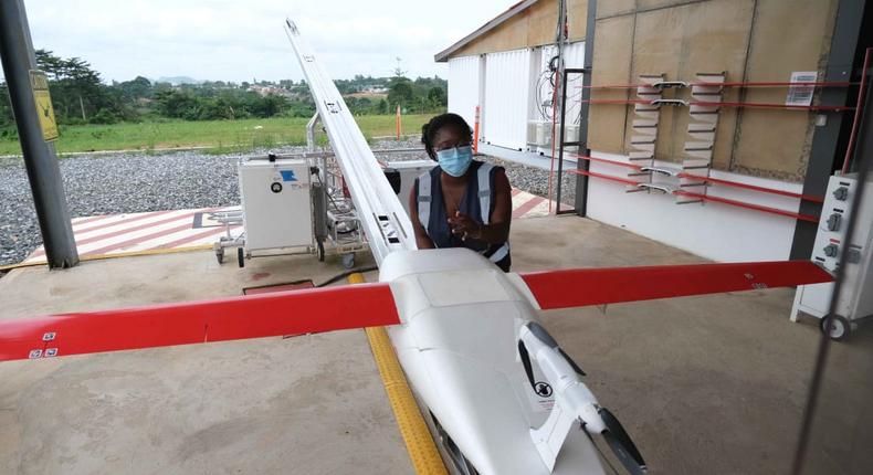 A typical Zipline drone launch facility in Ghana 