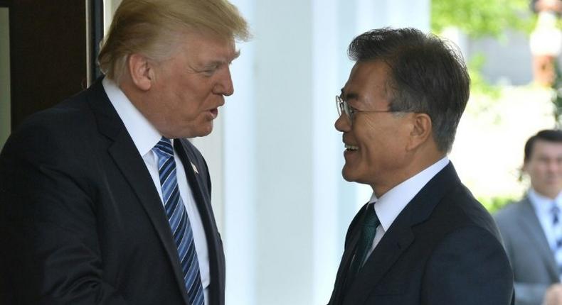 US President Donald Trump and South Korean President Moon Jae-in have been at odds how best to rein in Pyongyang's nuclear and ballistic missile programs