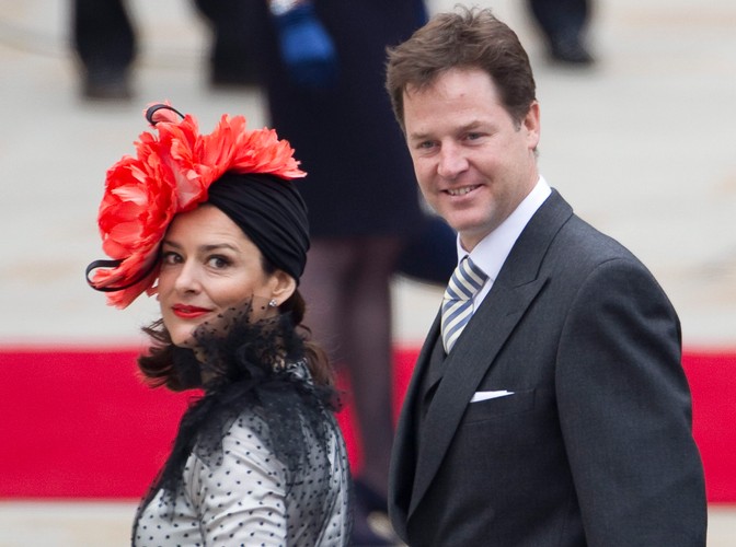 Małżonka brytyjskiego wicepremiera Miriam Gonzalez Durantez i jedno z najciekawszych nakryć głowy tego dnia