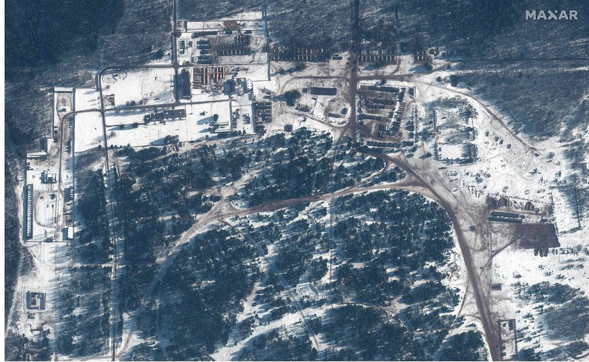 Satelitska snimka vojne baze Asipoviči u Bjelorusiji 