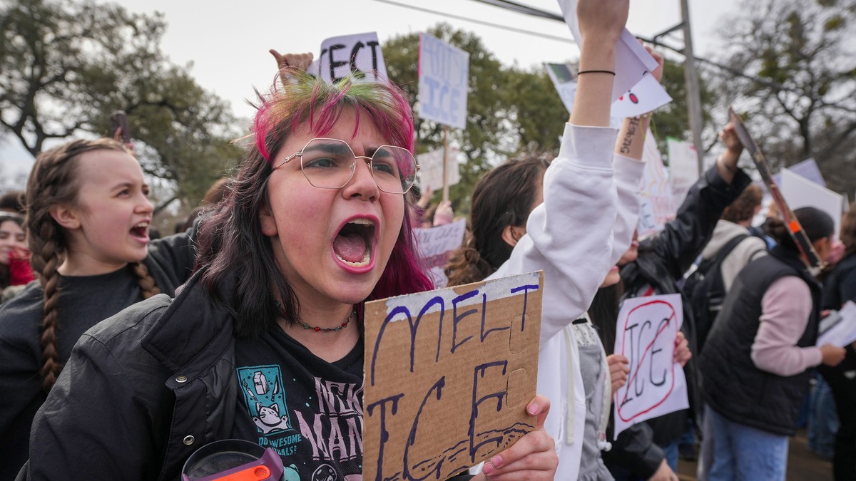 Protest protiv ICE-a u Ostinu, Teksas
