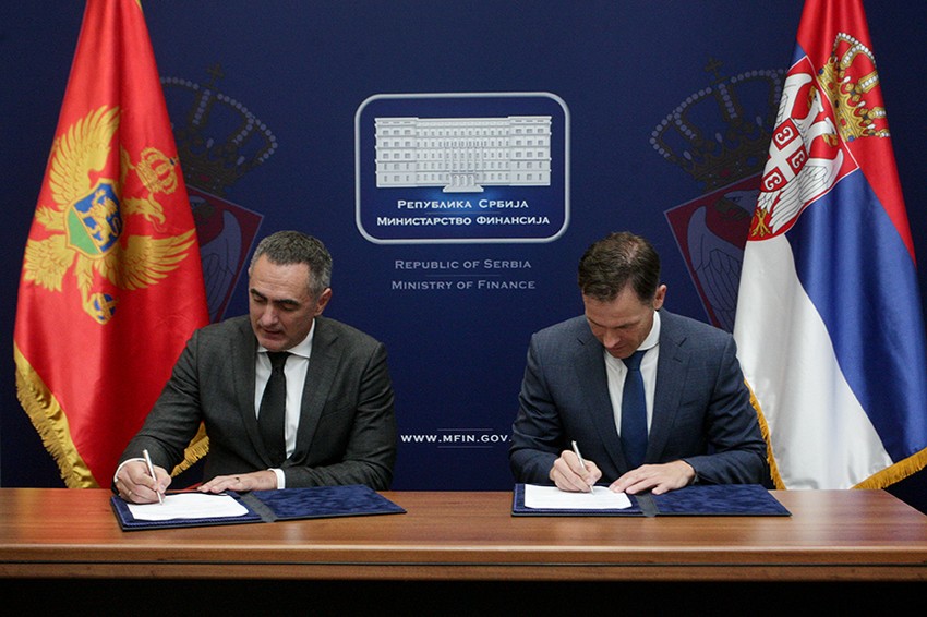Ministar finansija Siniša Mali i ministar finansija Crne Gore Aleksandar Damjanović
