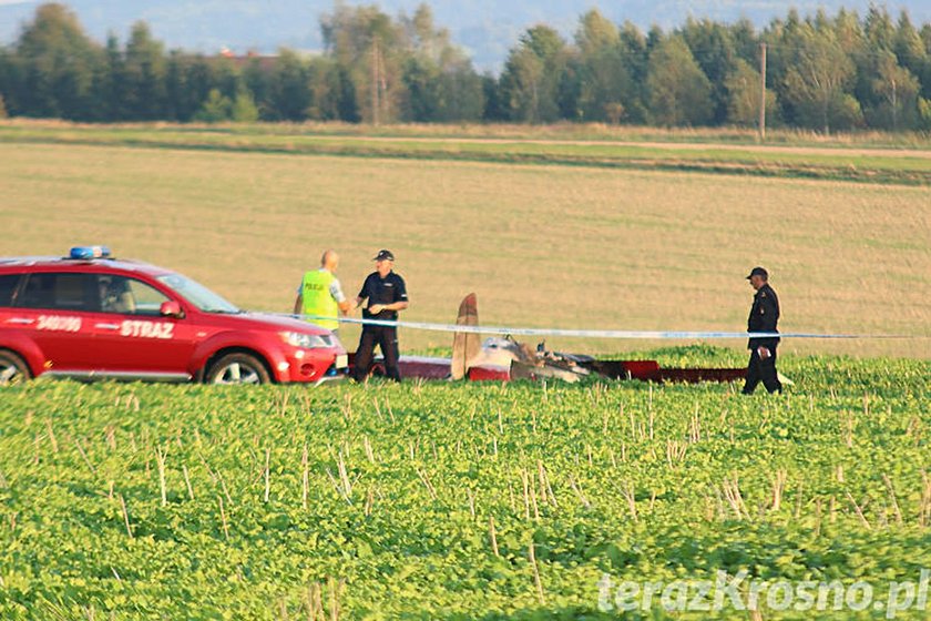 Wypadek awionetki pod Krosnem