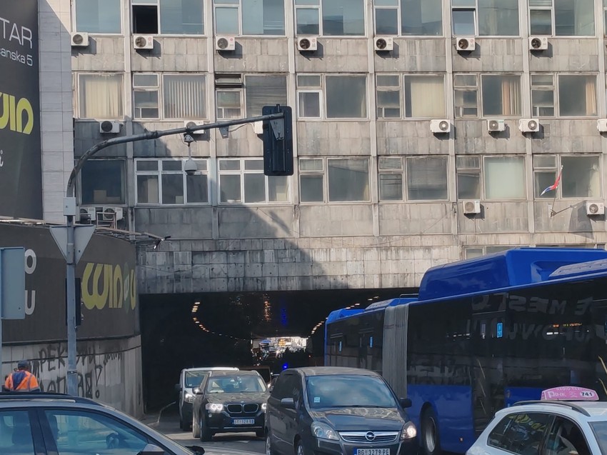 Saobraćajna nesreća u Terazijskom tunelu